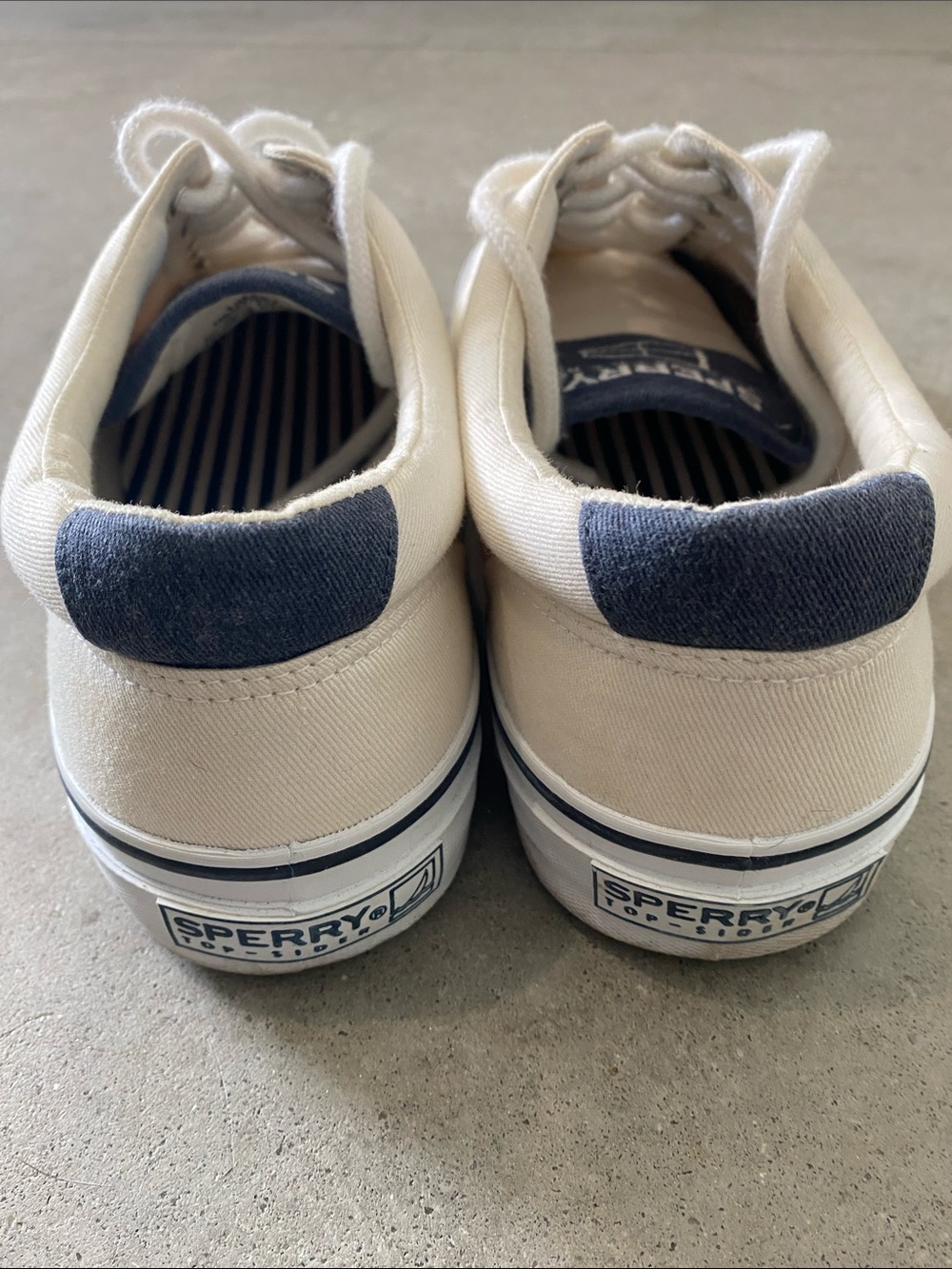 Sperry Men's Cream Canvas Low-Top Sneakers - Picture 3 of 7